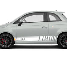 Spezialanfertigung Textgrafik Racing Vinyl Aufkleber für Fiat 500 Abarth 2
