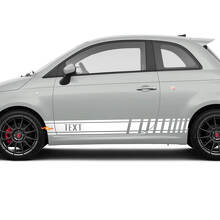 Spezialanfertigung Textgrafik Racing Vinyl Aufkleber für Fiat 500 Abarth 2