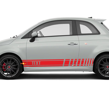 Spezialanfertigung Textgrafik Racing Vinyl Aufkleber für Fiat 500 Abarth 3
