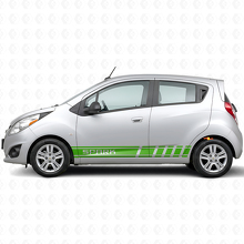 Markierte Streifen Seitenvinyl-Aufkleber für Chevrolet Spark_3