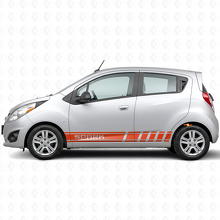 Markierte Streifen Seitenvinyl-Aufkleber für Chevrolet Spark_4