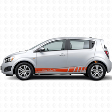 Racing-Stil Seitenstreifen Vinyl-Aufkleber-Set für Chevrolet Sonic_4