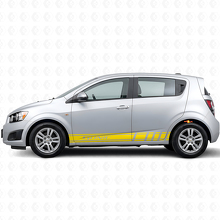 Racing-Stil Seitenstreifen Vinyl-Aufkleber-Set für Chevrolet Sonic_5