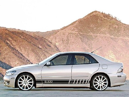 2 x mehrfarbige Grafiken IS200 Symbol Sport Car Racing Vinyl-Aufkleber