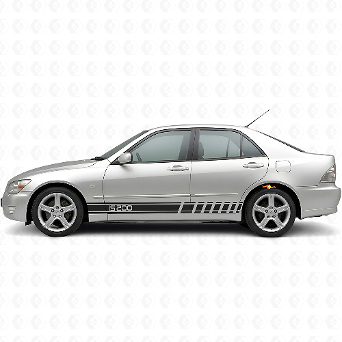 Akzentstreifen Seiten-Vinyl-Aufkleber-Set für Lexus IS200_1