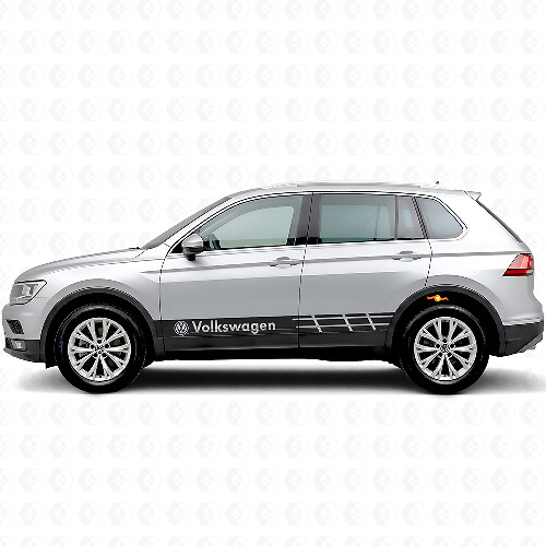 VW Logo Streifen Seiten Vinyl Aufkleber für Volkswagen Tiguan