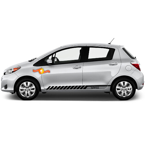 Racing Seitlicher Streifen Vinyl-Aufkleber Set für Toyota Yaris 2012-2018