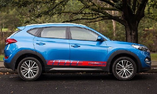 Mehrfarbiger grafischer Aufkleber für Tucson / Equus / Veloster-Autorennen