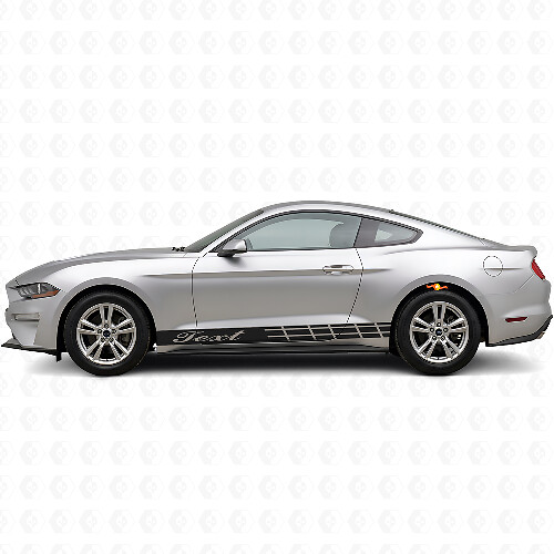 Rennstreifen mit individuellem Text Seiten-Vinyl-Aufkleber-Kit für Musclecar Shelby GT350 GT550