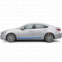 Zoom-Zoom Strobe-Streifen Seiten-Vinylaufkleber für Mazda Mazda6_2