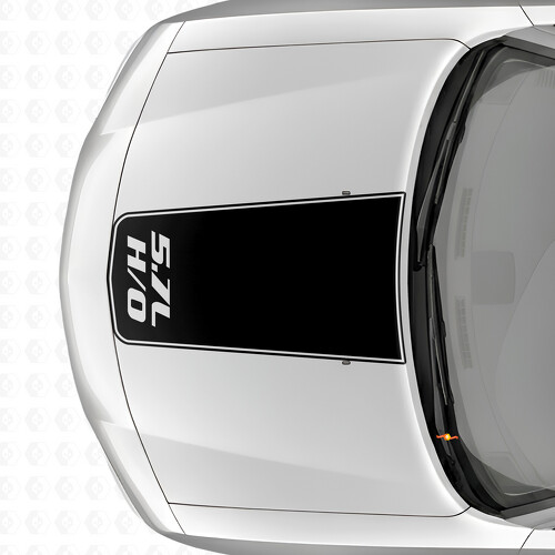 5,7L H/O Blackout Umriss-Streifen Motorhauben-Vinylaufkleber für Dodge Charger 2006-2010_1
