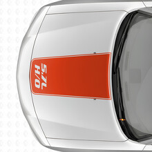 5,7L H/O Blackout Umriss-Streifen Motorhauben-Vinylaufkleber für Dodge Charger 2006-2010_4