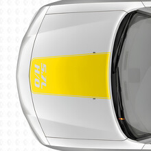 5,7L H/O Blackout Umriss-Streifen Motorhauben-Vinylaufkleber für Dodge Charger 2006-2010_5