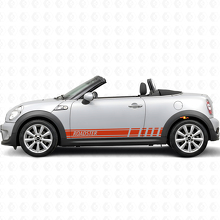 Racing Style Streifen Seiten Vinylaufkleber für MINI Roadster_4