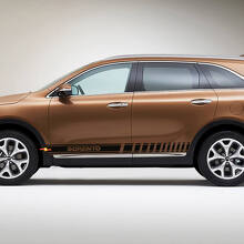 Vinyl-Aufkleber mit seitlichen Rennstreifen, passend für Kia Sorento
 3
