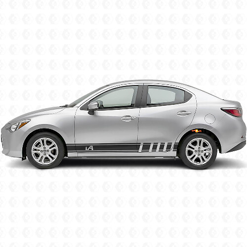 iA Seiten-Rennstreifen Vinyl-Aufkleber-Set für Scion iA oder Toyota Yaris iA_1