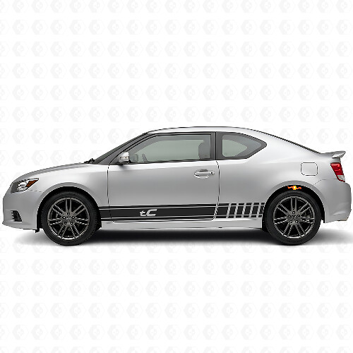 Markierte Racing-Streifen Seiten-Vinyl-Aufklebersatz für Scion tC