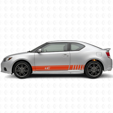 Markierte Racing-Streifen Seiten-Vinyl-Aufklebersatz für Scion tC_4