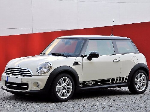 2 x mehrfarbiger Grafikstreifen, Cooper-Symbol, Autorennen, Vinyl-Aufkleber