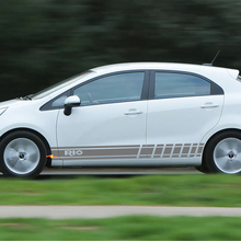Vinyl-Aufkleber mit seitlichen Rennstreifen, passend für Kia Rio
 3