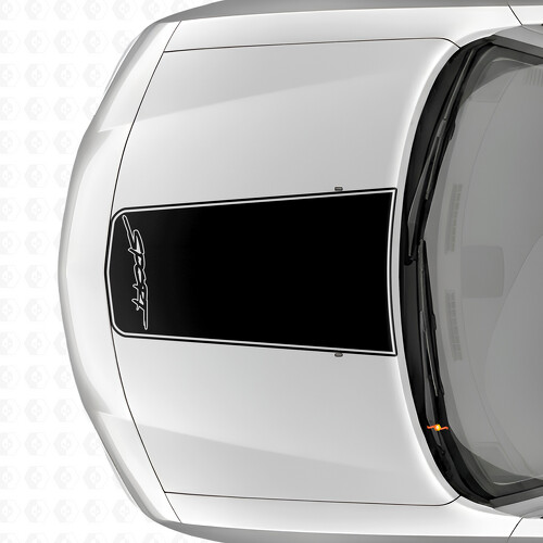 Sport Schwarzer Umriss Streifen Motorhauben Vinyl Aufkleber für Dodge Charger 2006-2010