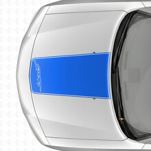 Sport Schwarzer Umriss Streifen Motorhauben Vinyl Aufkleber für Dodge Charger 2006-2010_2