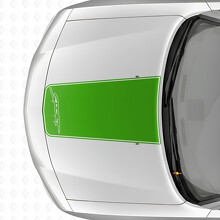 Sport Schwarzer Umriss Streifen Motorhauben Vinyl Aufkleber für Dodge Charger 2006-2010_3