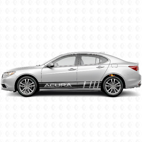Rennstil Seitenstreifen Vinylaufkleber-Set für Acura ILX TLX RLX