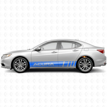 Rennstil Seitenstreifen Vinylaufkleber-Set für Acura ILX TLX RLX_2