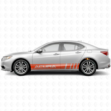 Rennstil Seitenstreifen Vinylaufkleber-Set für Acura ILX TLX RLX_4