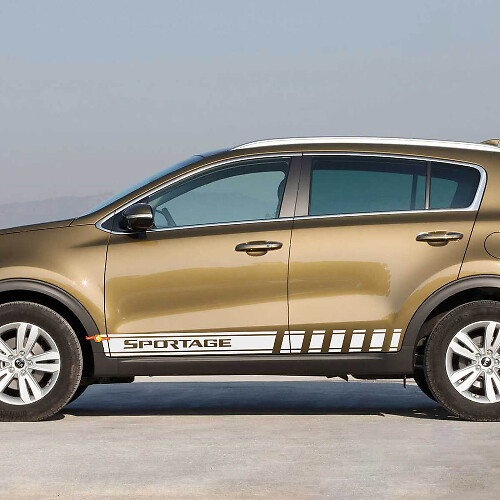 Vinyl-Aufkleber mit seitlichen Rennstreifen, passend für Kia Sportage
