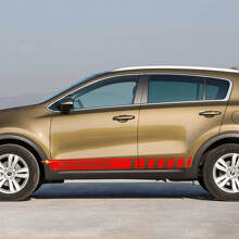 Vinyl-Aufkleber mit seitlichen Rennstreifen, passend für Kia Sportage
 2