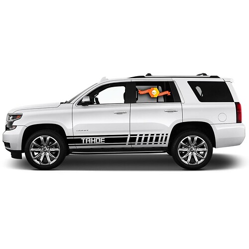 2X mehrfarbige Grafiken Chevrolet Tahoe Symbol Car Racing Vinyl Aufkleber Aufkleber

