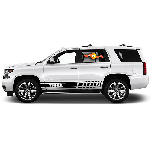 2X Mehrfarbige Seitenaufkleber Chevrolet Tahoe Symbol Auto Racing Vinyl Decal Sticker