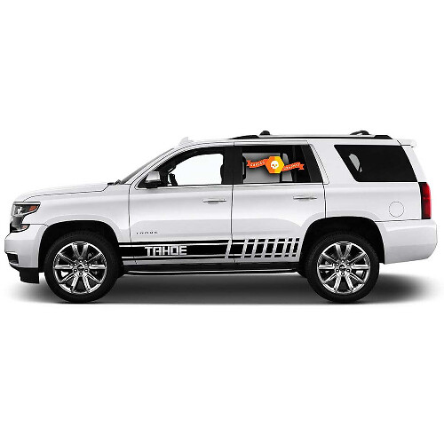 Racing-Style Seitenschweller-Streifen Vinyl-Aufkleberset für Chevrolet Tahoe