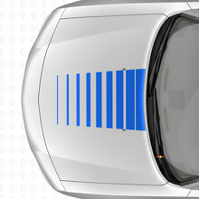 Strobe-Style-Streifen Motorhauben-Vinylaufkleber für Dodge Charger 2006-2010_2