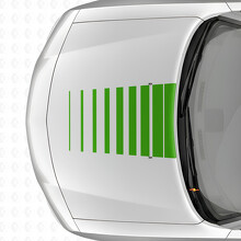 Strobe-Style-Streifen Motorhauben-Vinylaufkleber für Dodge Charger 2006-2010_3