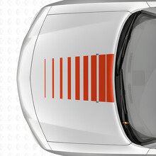 Strobe-Style-Streifen Motorhauben-Vinylaufkleber für Dodge Charger 2006-2010_4