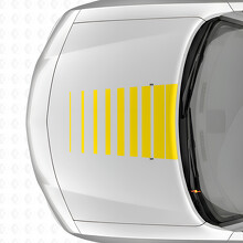 Strobe-Style-Streifen Motorhauben-Vinylaufkleber für Dodge Charger 2006-2010_5