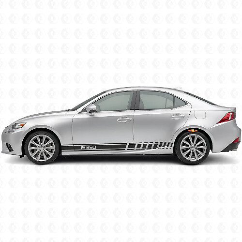 IS350 Logo Racing-Streifen Seiten-Vinylaufkleber für Lexus IS 2014-2020