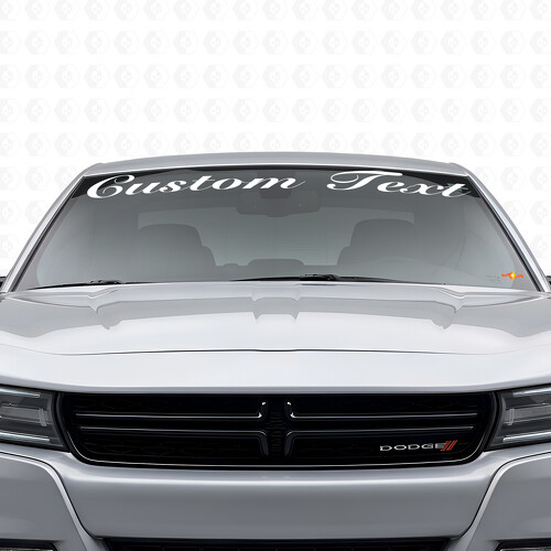 Benutzerdefinierter handschriftlicher Windschutzscheiben-Vinylaufkleber für Dodge Charger 2015-2026