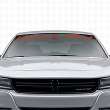Benutzerdefinierter handschriftlicher Windschutzscheiben-Vinylaufkleber für Dodge Charger 2015-2026_4