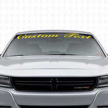 Benutzerdefinierter handschriftlicher Windschutzscheiben-Vinylaufkleber für Dodge Charger 2015-2026_5