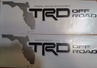TRD Off Road Aufkleber, Karte Florida Aufkleber tundra tacoma toyota schwarz matt (set)