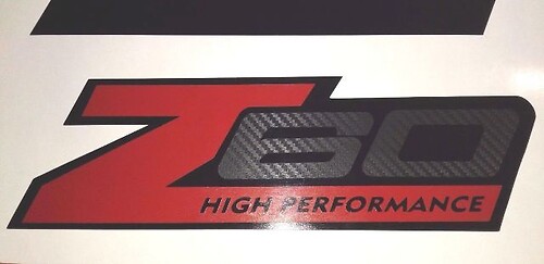 Z60 Aufkleber Aufkleber Kohlefaser High Performance Chevrolet (Set)
