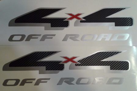 4x4 Off Road Aufkleber Aufkleber Fiber Carbon Silverado LKW Chevrolet (SET)
