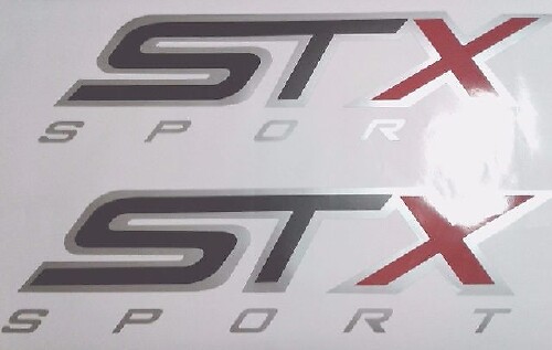 STX Sport Seitenaufkleber-Set für LKW - Schwarz Matt Grau