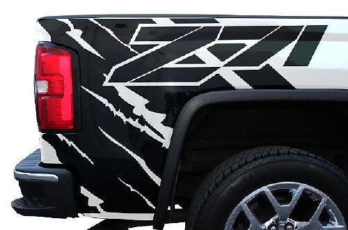 Z71 Kotflügel-Vinyl-Aufkleber-Kit für GMC Sierra 2014-2017