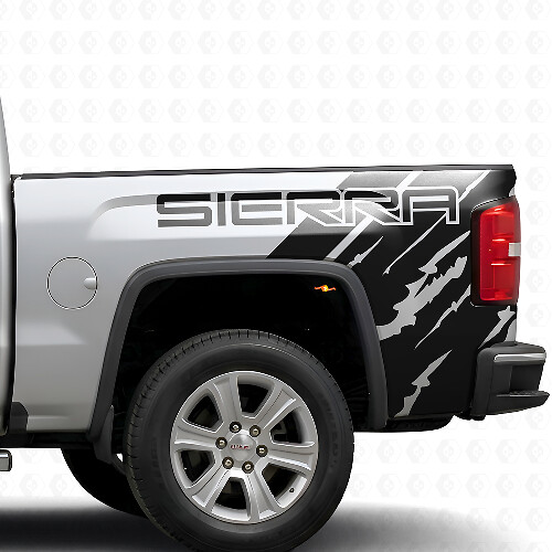 Markenbedrucktes, Used-Look Seitenvinyl-Aufkleber-Set für GMC Sierra 2016