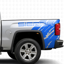 Markenbedrucktes, Used-Look Seitenvinyl-Aufkleber-Set für GMC Sierra 2016_2